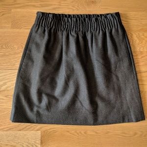 J. Crew Grey Wool Mini Skirt